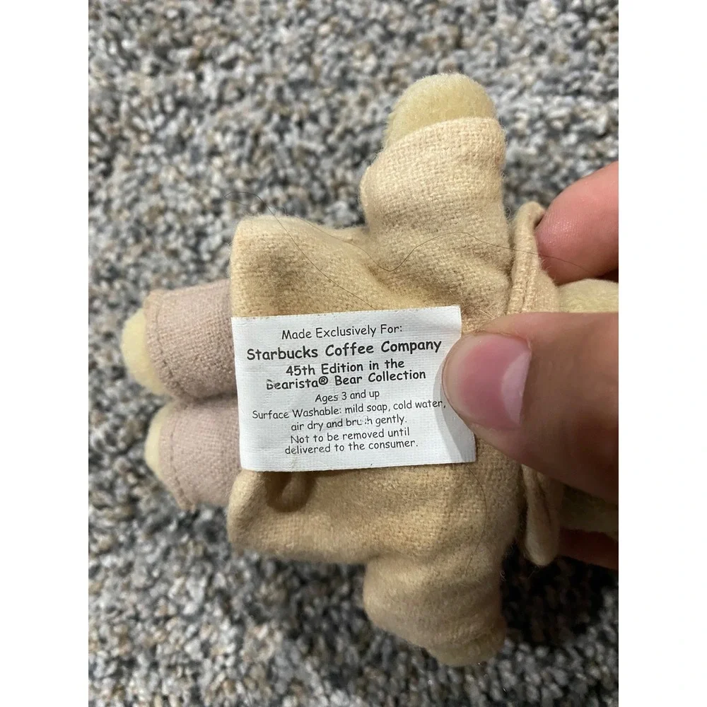 Starbucks Bearista Plush‎ Bear 2006 Flower Tan Jacket Blue Sweater 45th Edition